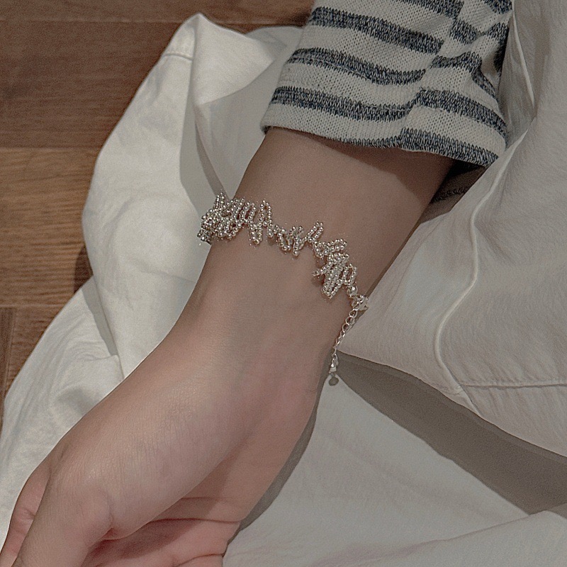 Wholesale 925 Sterling Silver Beaded Fringe Textured Chain Bracelet - Image 5
