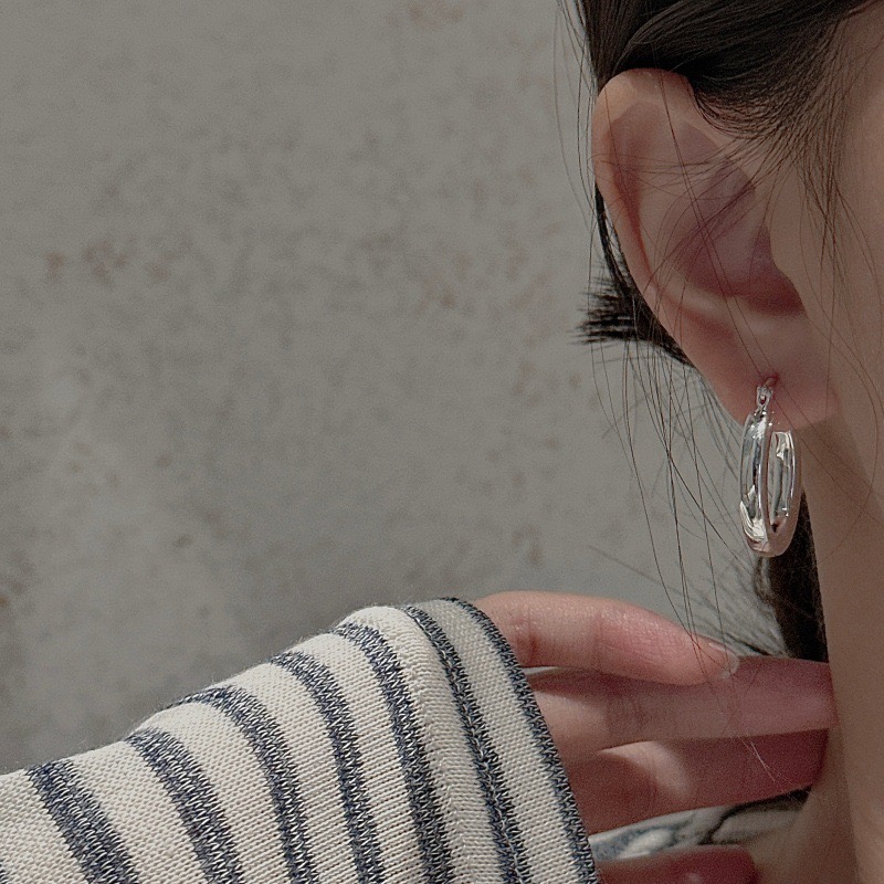 Wholesale 925 Sterling Silver U-shape Hoop Earrings In Silver and In Gold - Image 6