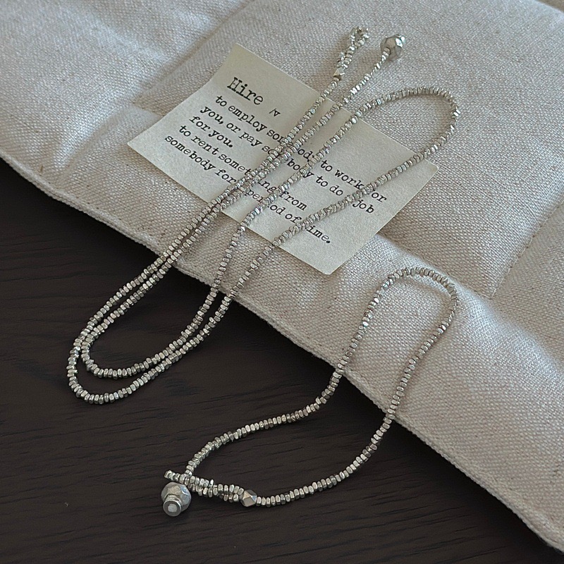 925 Sterling Silver Beaded Adjustable Minimalist Stackable Sliding Clasp Bracelet