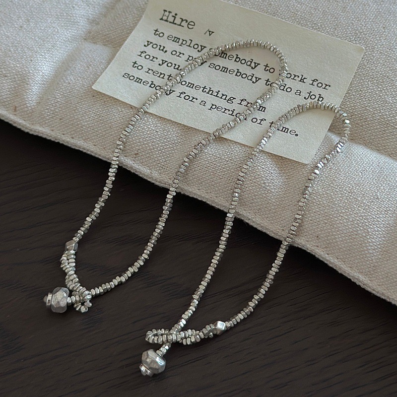 925 Sterling Silver Beaded Adjustable Minimalist Stackable Sliding Clasp Bracelet - Image 3