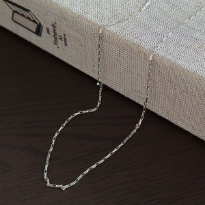 Wholesale 925 Sterling Silver Dainty Square Box Chain Minimalist Thin Silver Necklace Chain