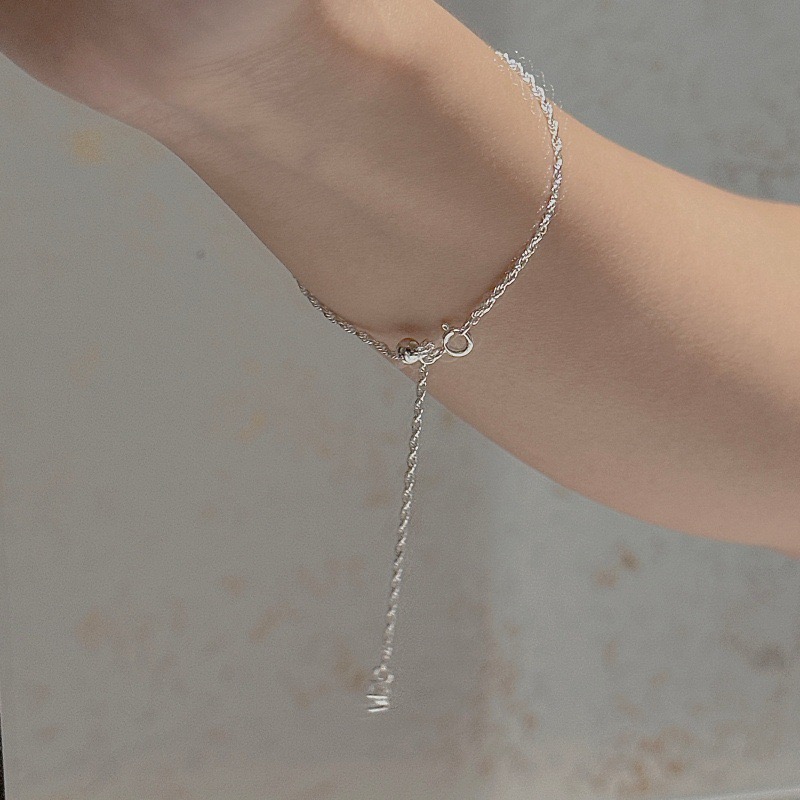 Wholesale 925 Sterling Silver Twist Rope Gourd‑Shaped Adjustable Chain Bracelet - Image 6