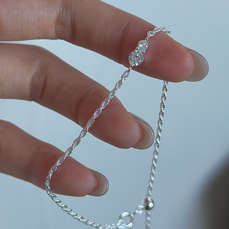 Wholesale 925 Sterling Silver Twist Rope Gourd‑Shaped Adjustable Chain Bracelet - Image 2