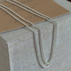 Wholesale 925 Sterling Silver Wheat Braided Rope Chain Long Sweater Necklace